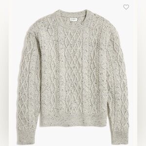 J.Crew Factory Fisherman Cable Crewneck Sweater